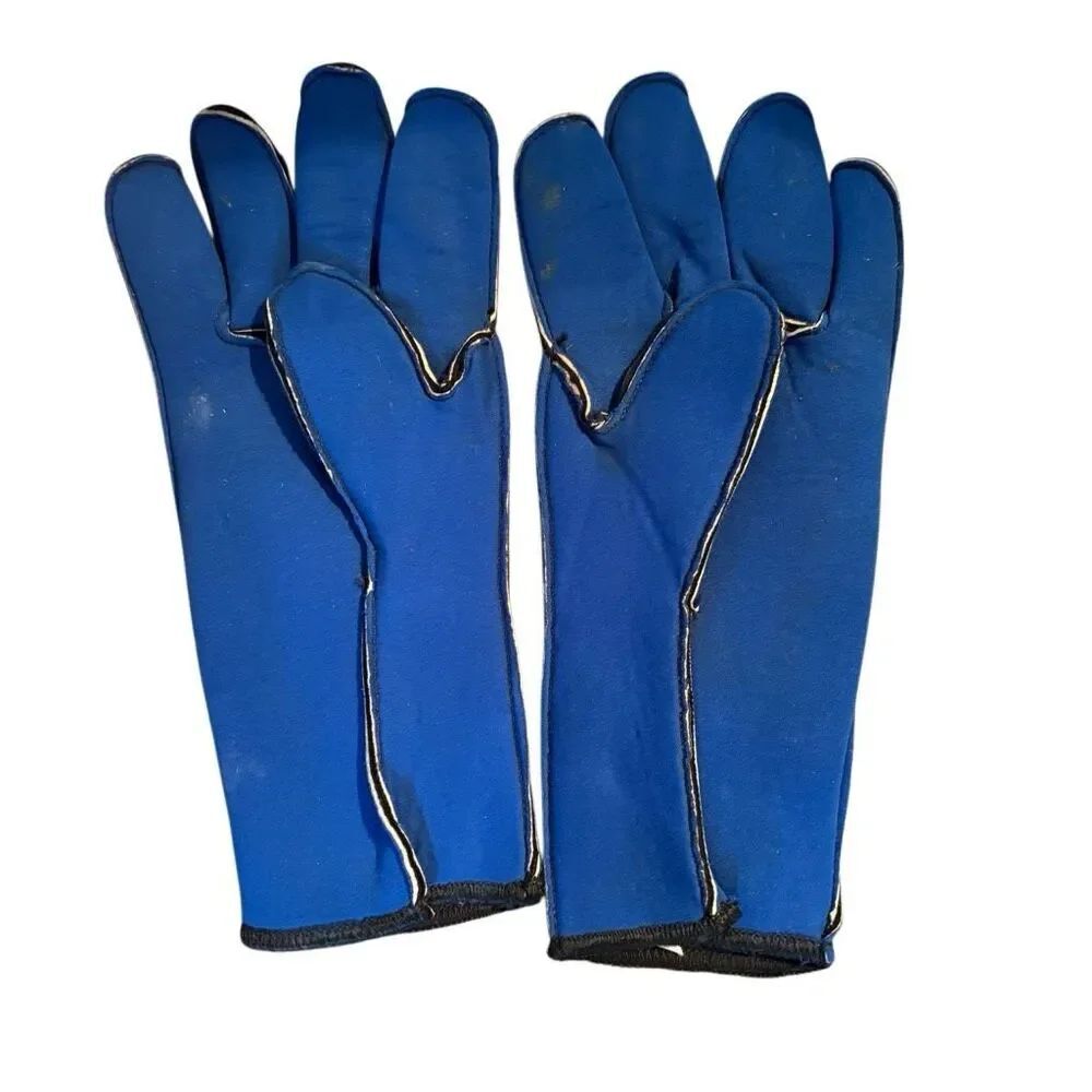 Vintage Size XL Blue Scuba Diving Gloves